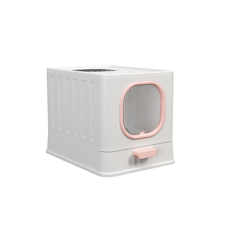 Fully Enclosed Litter Box Large Plastic Folding Deodorant Anti-splash Cat Toilet Cat Cleaning Supplies Wholesale