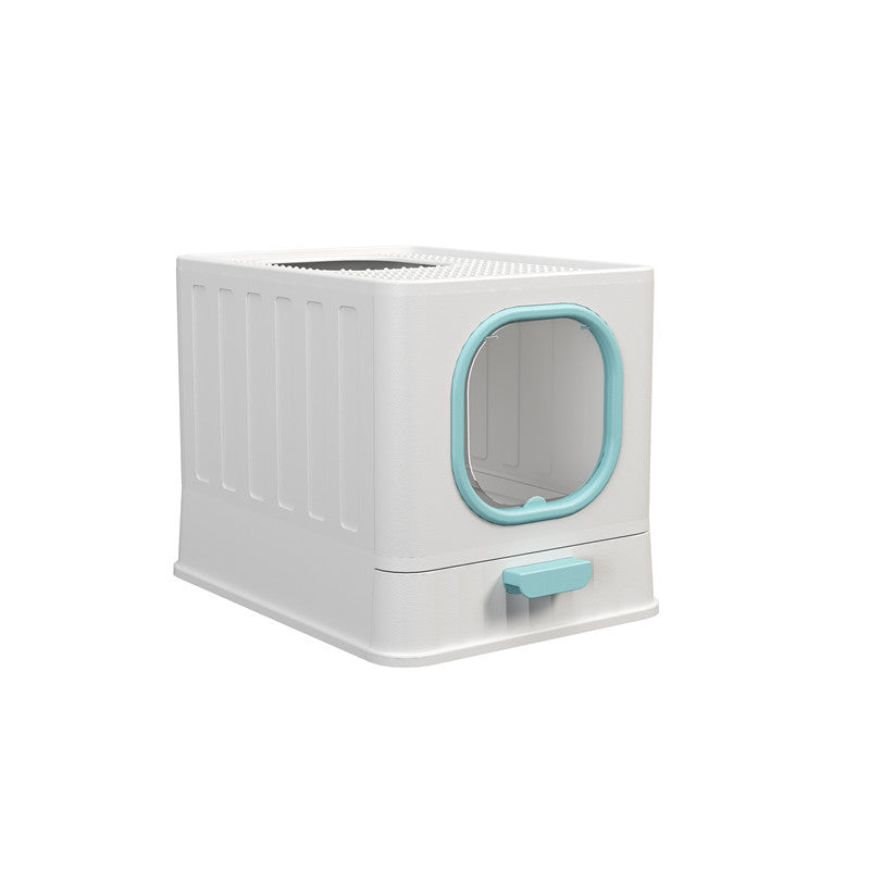 Fully Enclosed Litter Box Large Plastic Folding Deodorant Anti-splash Cat Toilet Cat Cleaning Supplies Wholesale