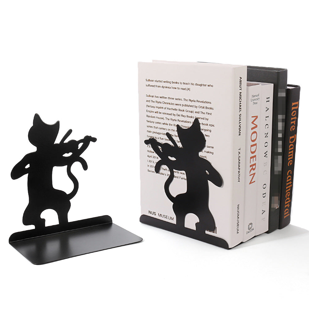 Cute Cat Creative Metal Cutting Book Stand