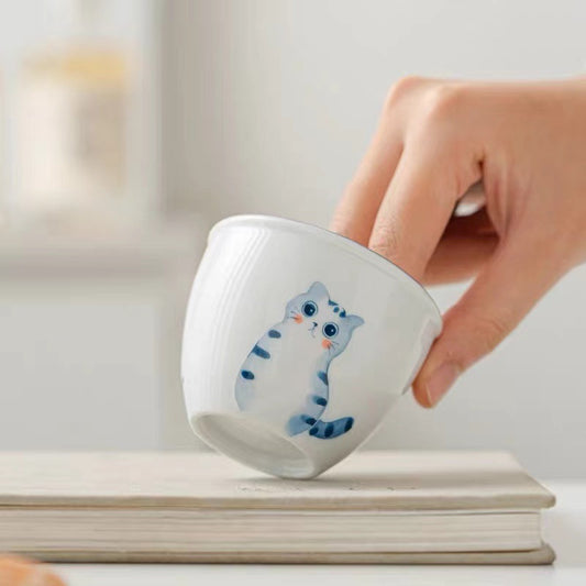 Home Fashion Hand-painted Cat Small Teacup