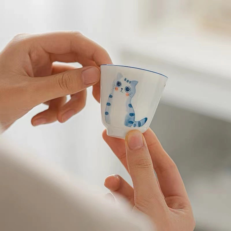 Home Fashion Hand-painted Cat Small Teacup