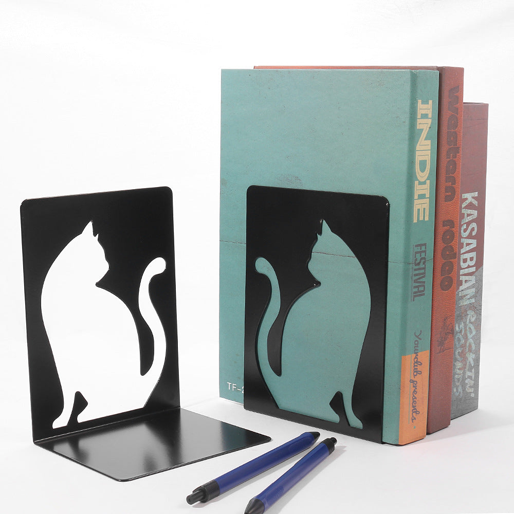 Cute Cat Creative Metal Cutting Book Stand