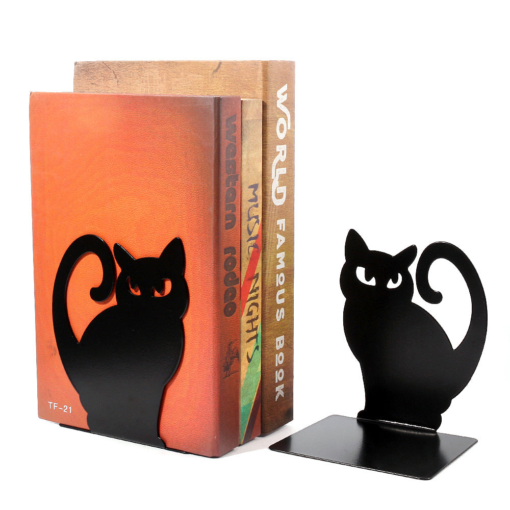 Cute Cat Creative Metal Cutting Book Stand