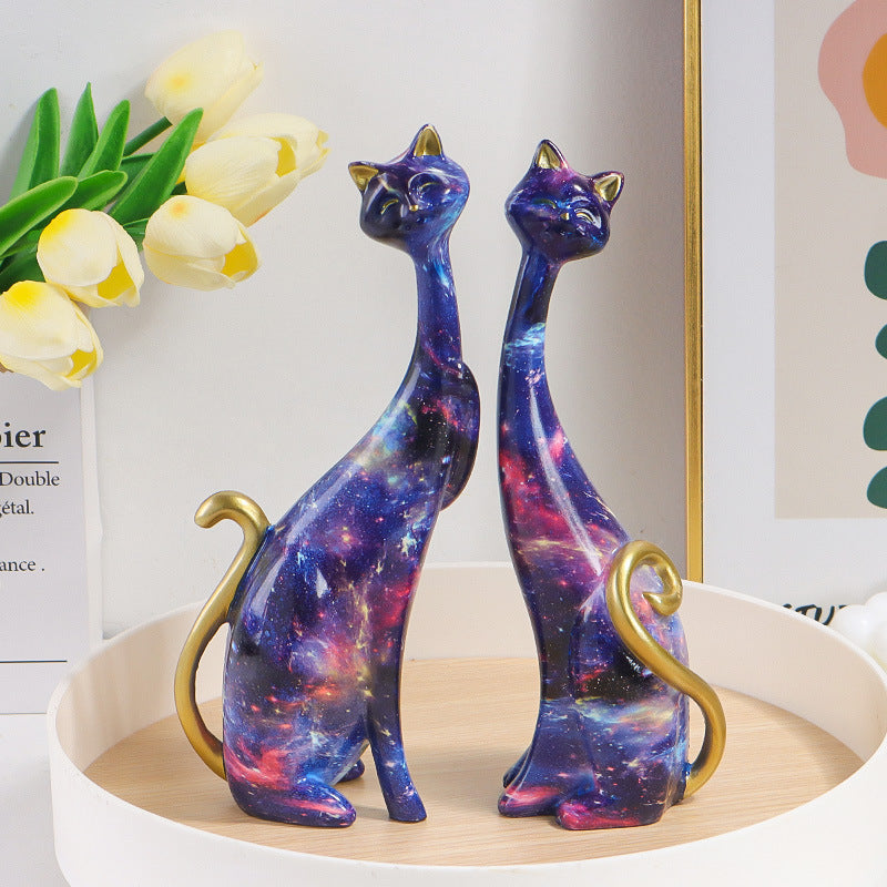 Stylish Desktop Porch Cat Ornaments