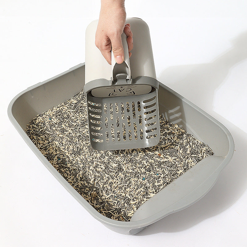 Large Capacity Integrated Cat Litter Scoop Small Size Cat Shit Trash Can Shovel Shit Storage Box