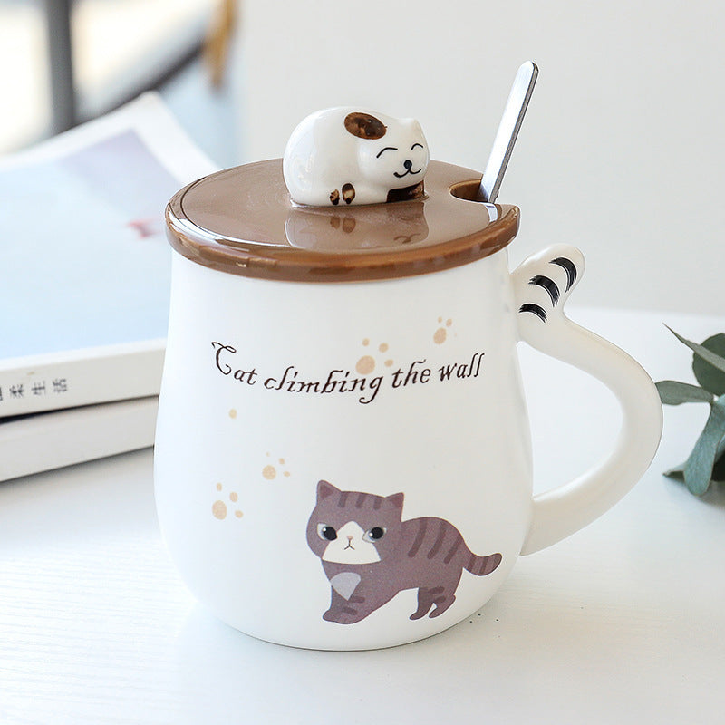 Creative Cartoon Cute Cat Mug For Household Use