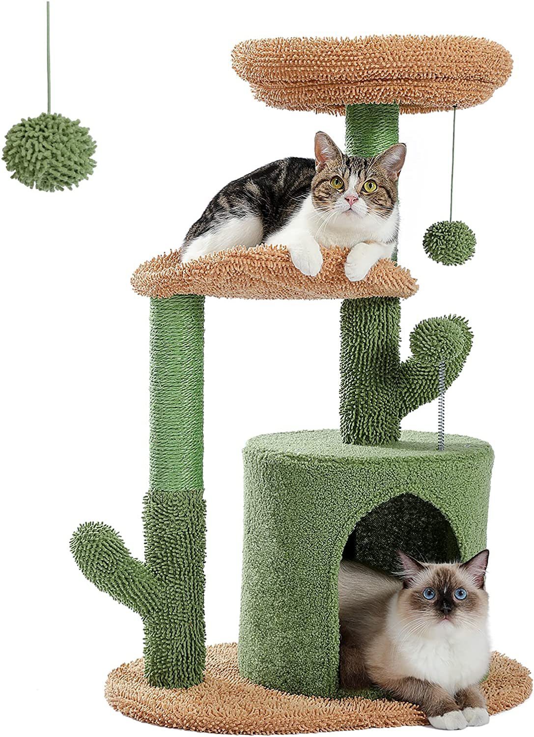 Climbing Frame Cat Nest Tree 32-inch Cactus Cat Climbing Frame