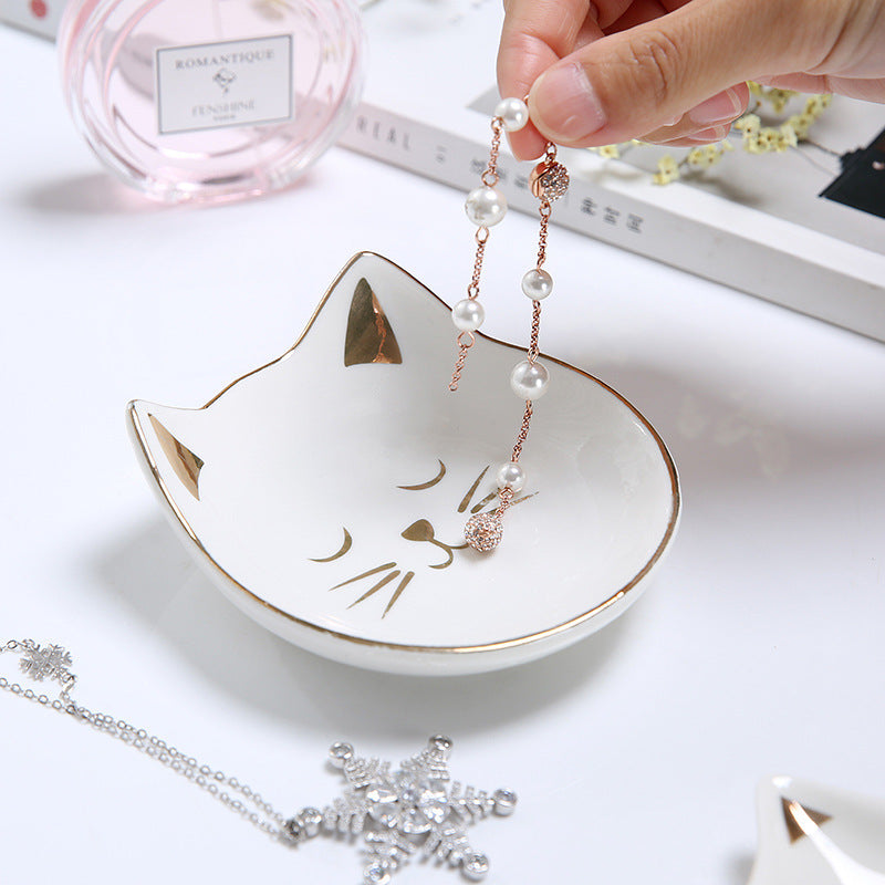 Creative Cat Cartoon Ceramic Household Plate