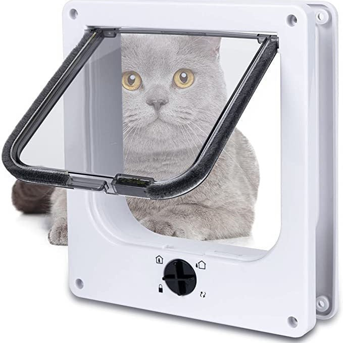 Interior Cat Door Rotary Lock Magnetic Closure Indoor Pet Door For Up Cats And Doggie Weatherproof Large Cat Door