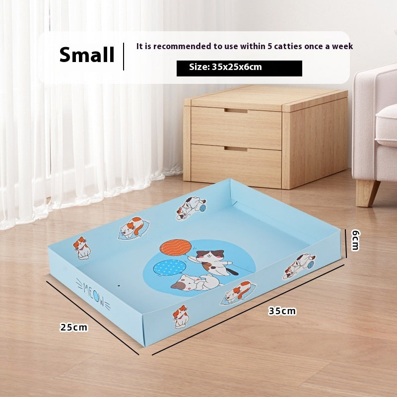 Portable Folding Semi-open Thickened Disposable Litter Box