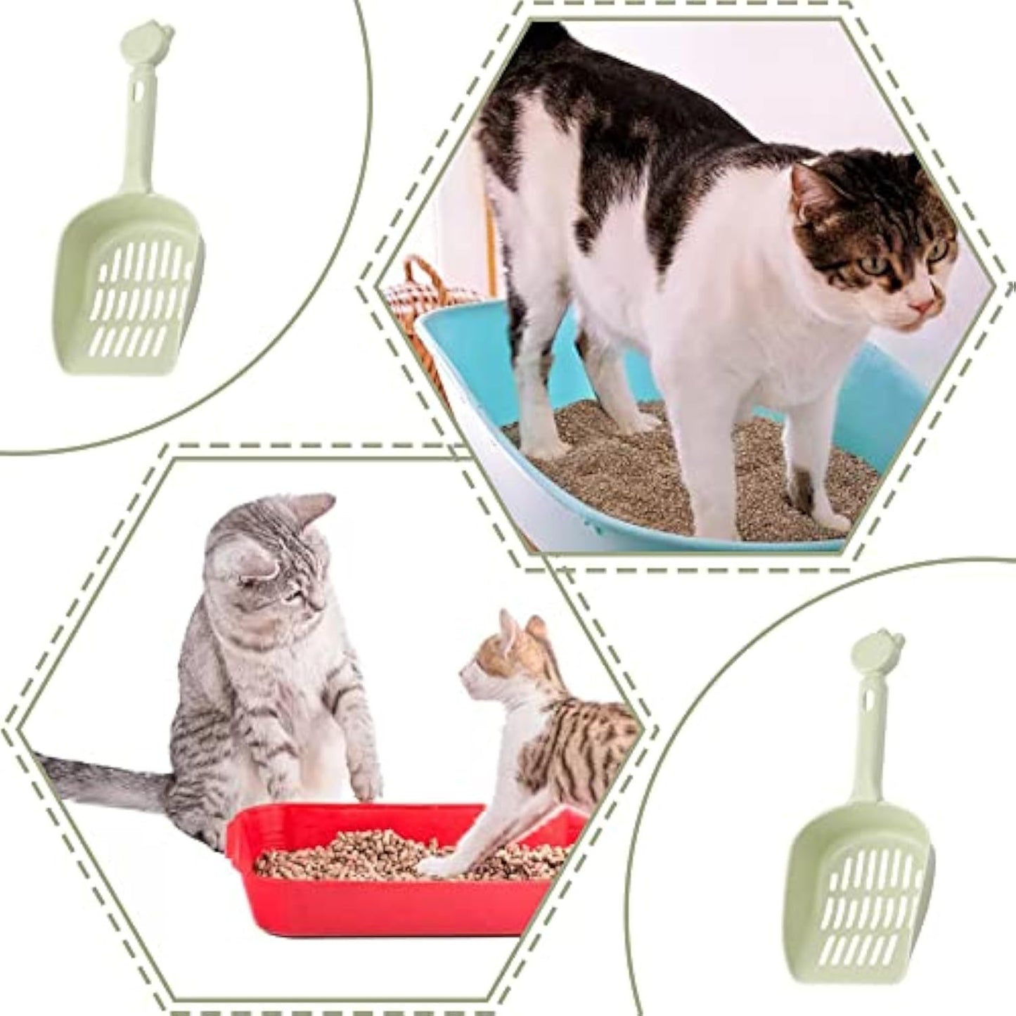 Pet Spreading Scoops - Durable Plastic Cat Litter Shovels For Easy Cleaning And Odor Control