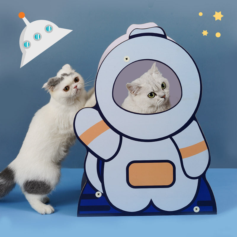 Astronaut Corrugated Cat Nest Large Grab Board