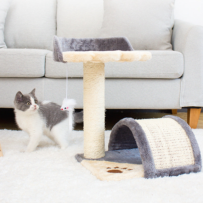 Cat Climbing Frame Toy Small Sisal Claw Arch Bridge