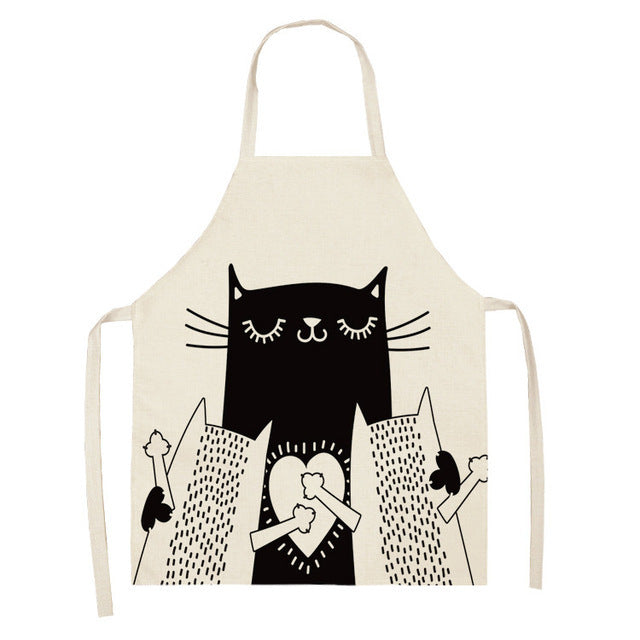 Cute Cartoon Cat In Apron