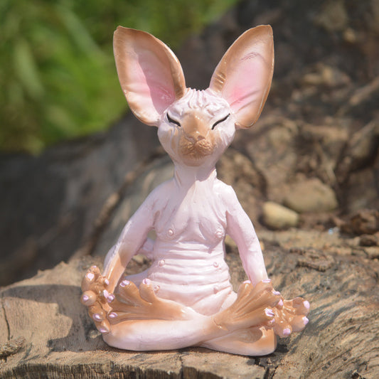 Creative Thinking Meditation Cat Resin Craft Ornament