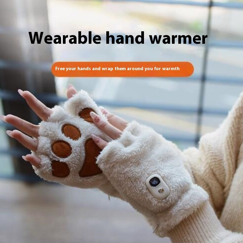 Cat Claw Hand Warmer Heating Gloves For Women