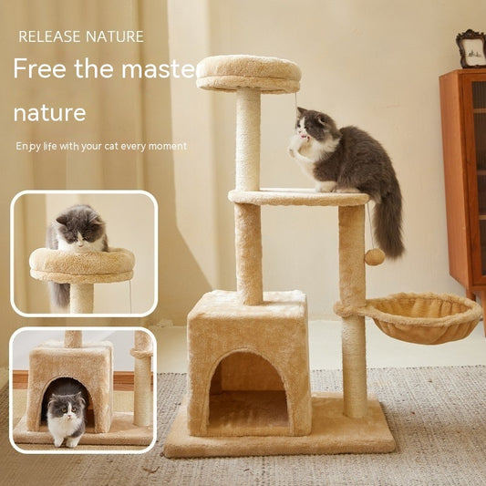 Pet Supplies Cat Climbing Frame Wooden Simple Cat Toy Wear-resistant No Dandruff