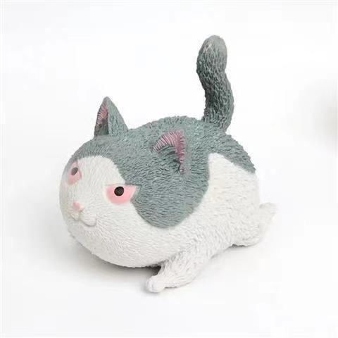 Cute Pet Tofu Angry Cat Pinch Toy