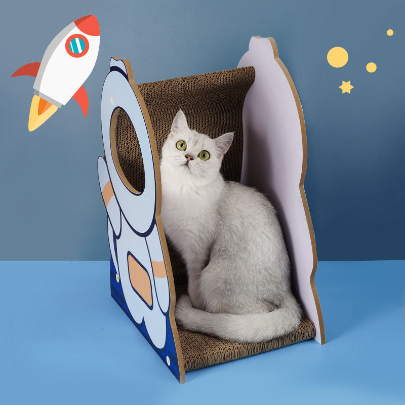 Astronaut Corrugated Cat Nest Large Grab Board