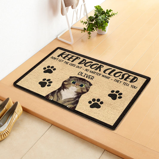 New Cartoon Retro Cat Door Mat