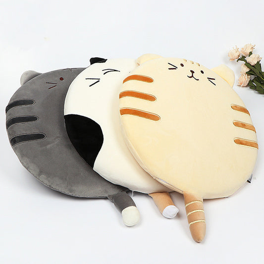 Living Room Bedroom Cartoon Cat Thickened Round Cushion