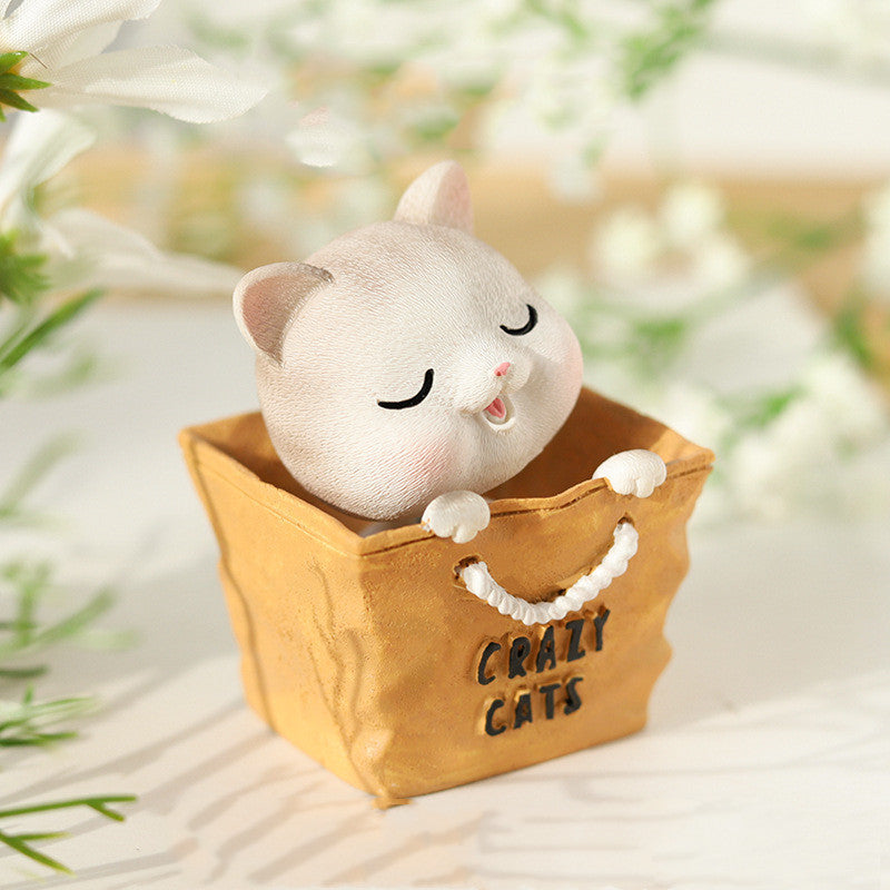 Creative Desktop Interior Decorations Resin Cat Ornaments