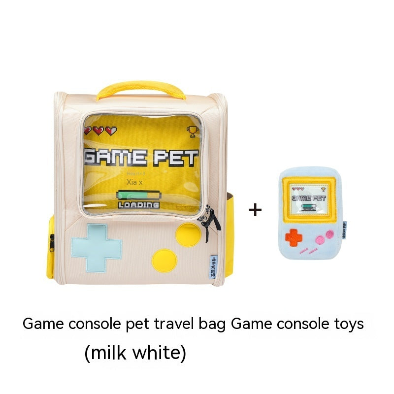 Game Console Retro Style Pet Cat Bag Portable Out Backpack Foldable Large Capacity Dogs And Cats Travel Nest