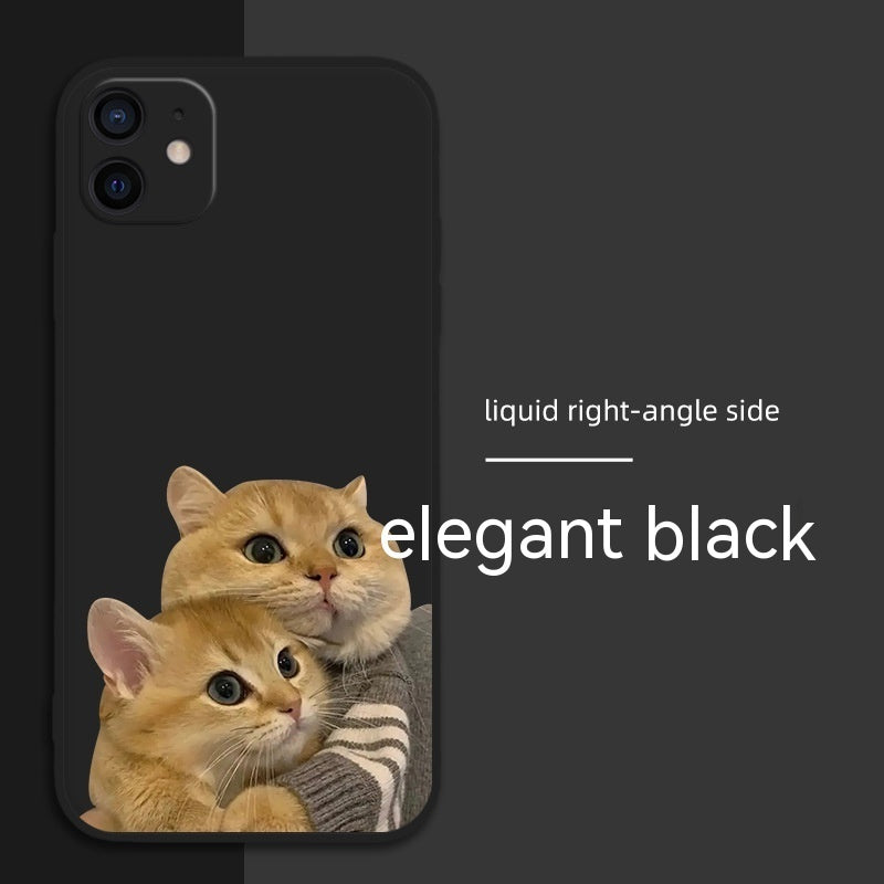 Cute Cat Phone Case Couple Love Silicone