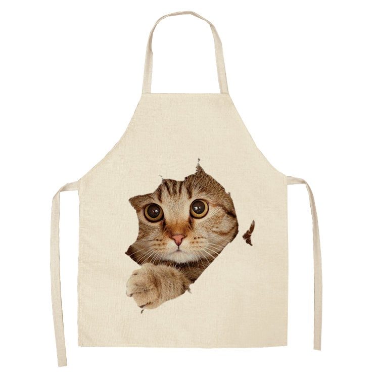 Cute Cartoon Cat In Apron