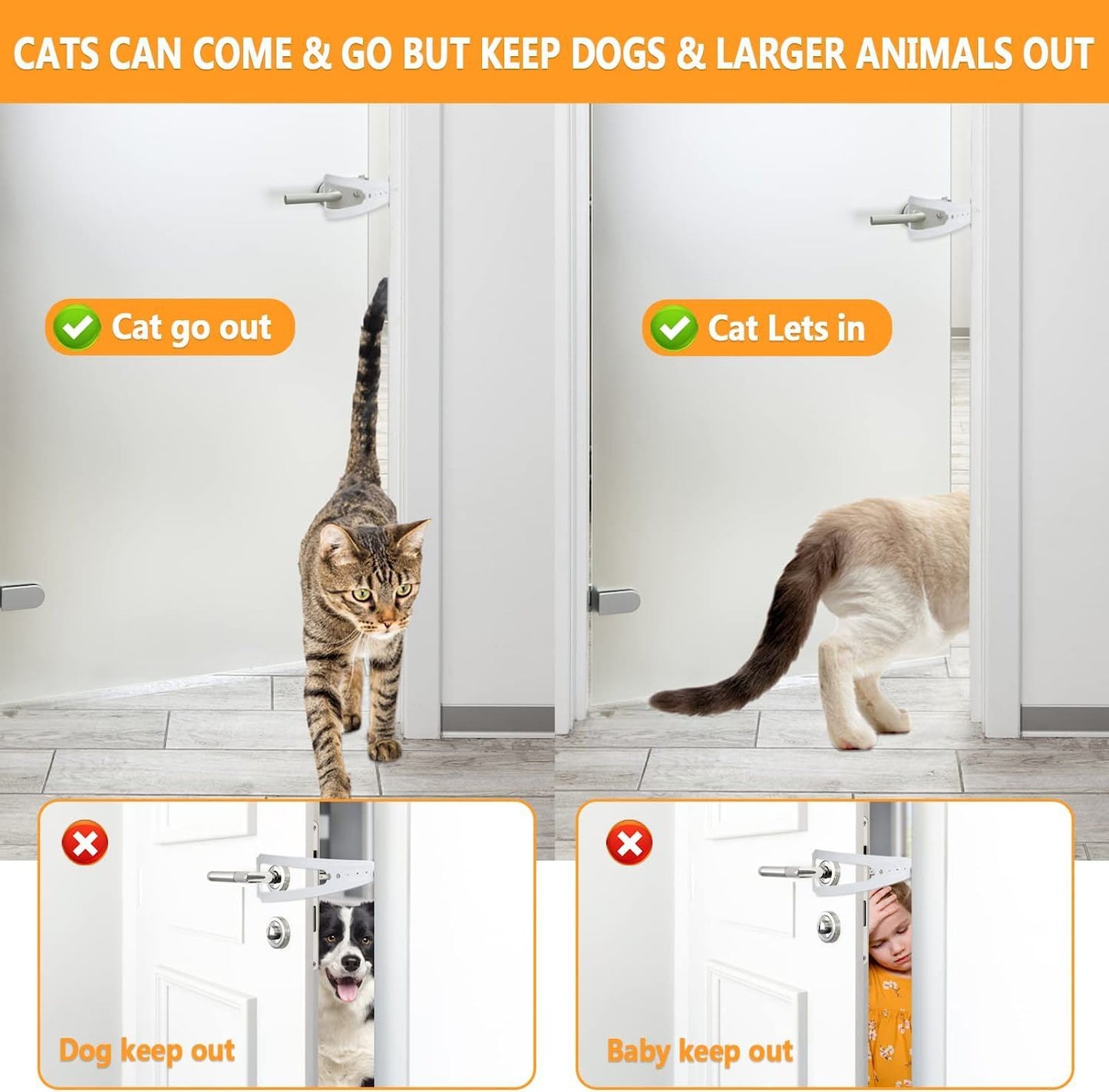 Flexible Cat Door Replacer Without Opening