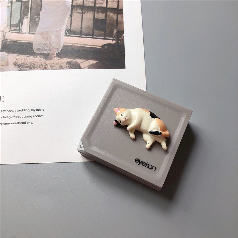 Simple Portable Care Cute Cat Contact Lens Case