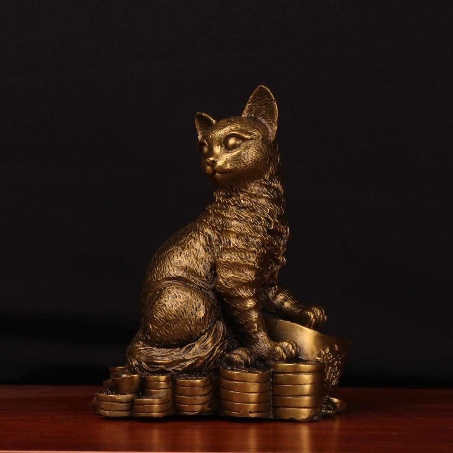 Pure Copper Cat IngotHome Office Ornaments