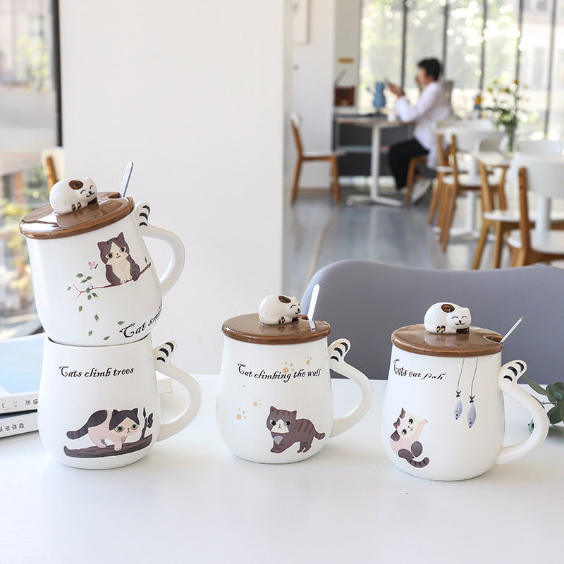 Creative Cartoon Cute Cat Mug For Household Use