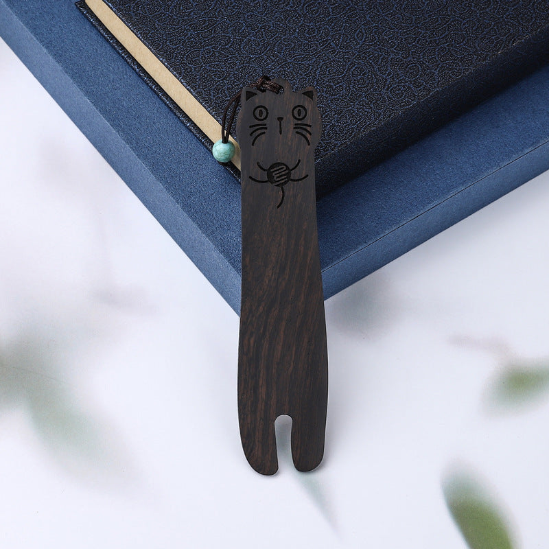 New Cute Cat Sandalwood Bookmark