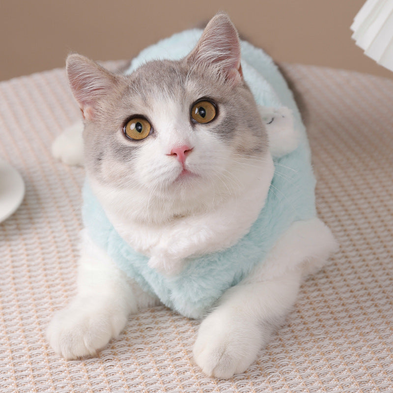 Winter Cat Clothes Without Sleeves To Prevent Hair Loss And Keep Warm