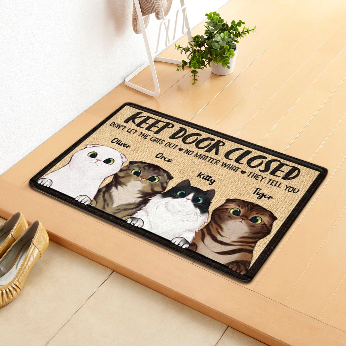 New Cartoon Retro Cat Door Mat