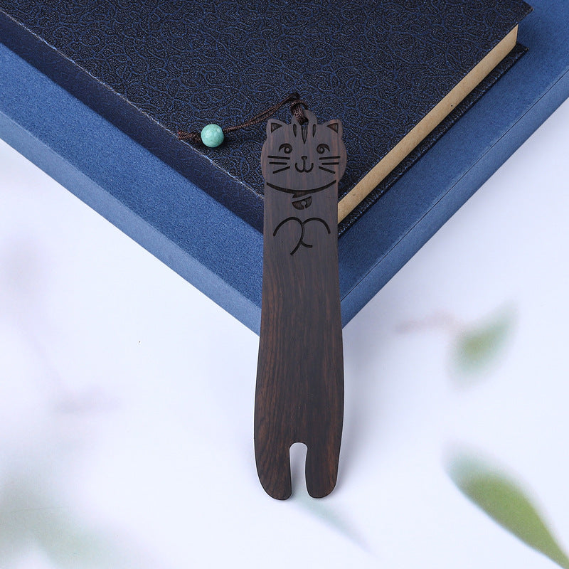 New Cute Cat Sandalwood Bookmark