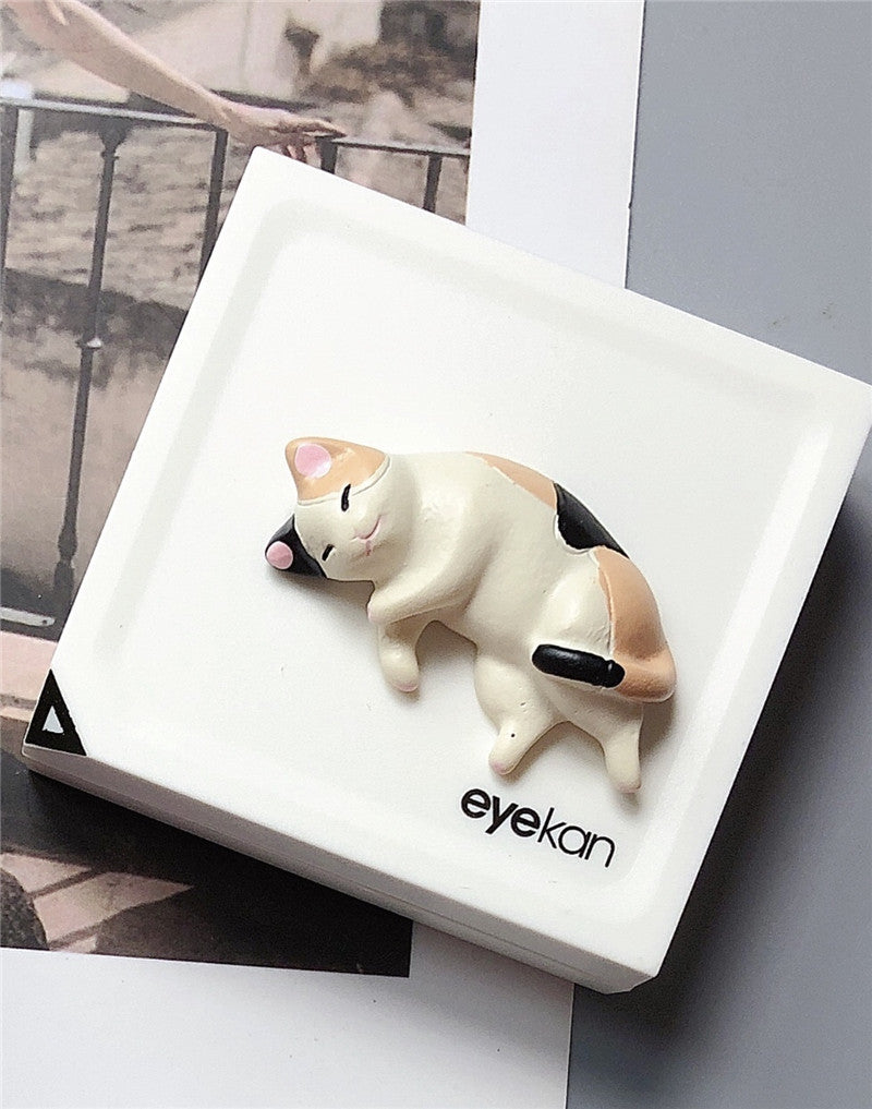 Simple Portable Care Cute Cat Contact Lens Case