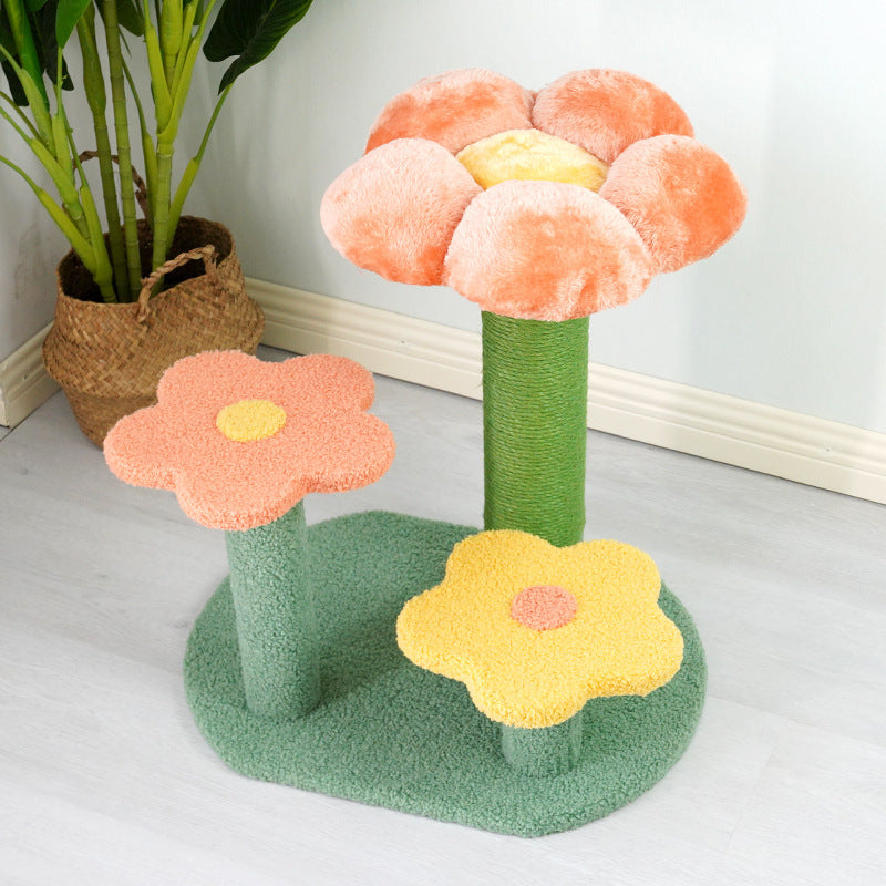 Flower Cat Climbing Frame Zi Sisal Cat Scratch Board Cat Toy Supplies