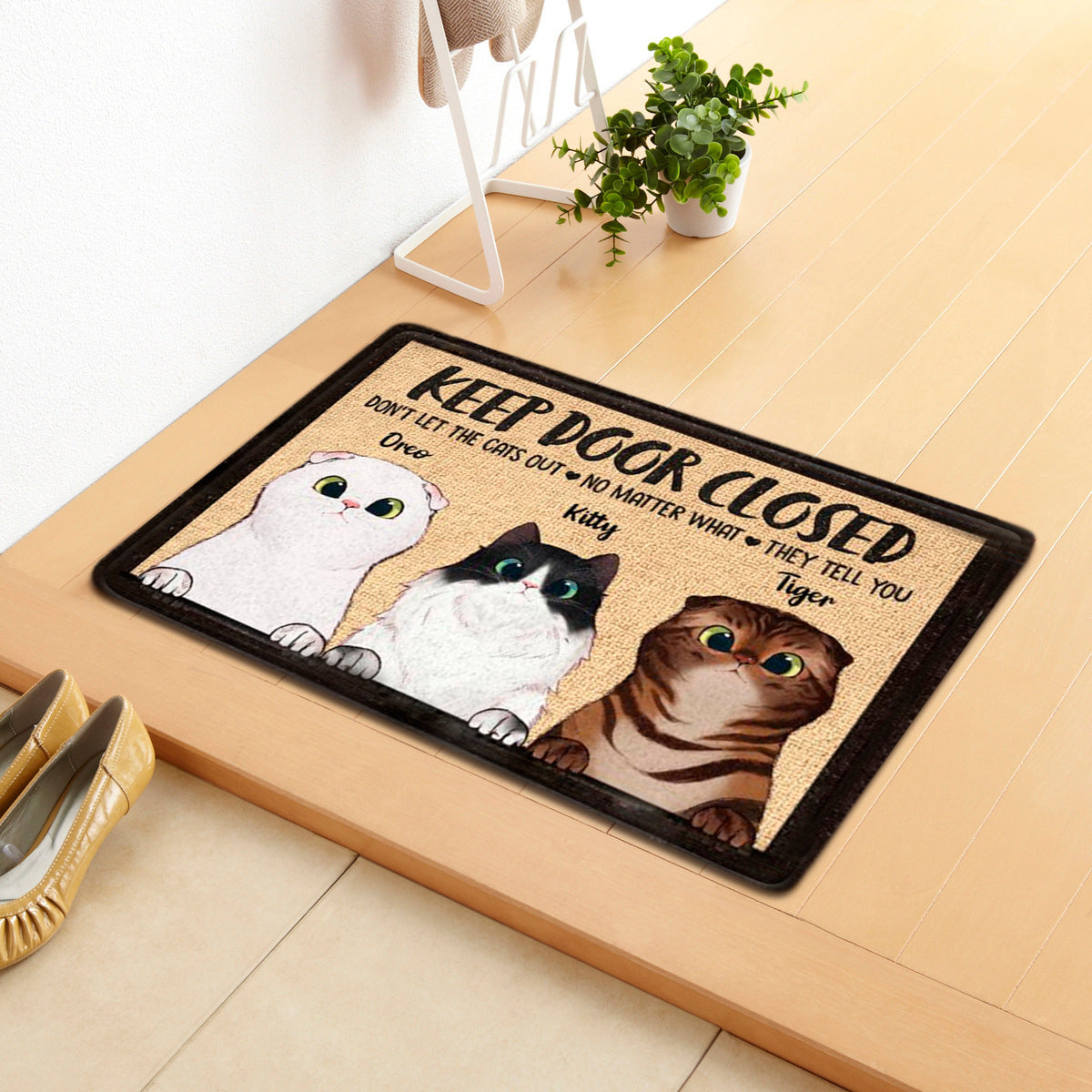 New Cartoon Retro Cat Door Mat