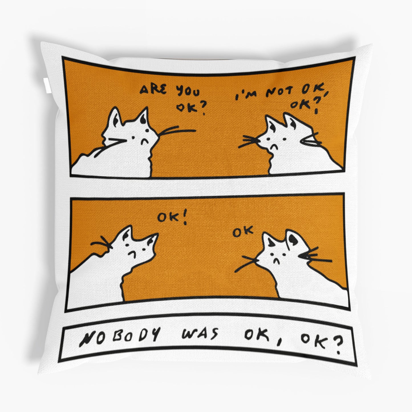 Cute Cat Pillow Girl Small Living Room Pillowcase