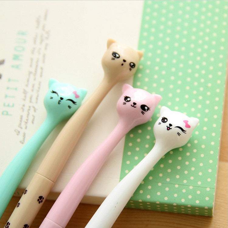 Student Cute Cat Needle Tube 0.5mm Gel Pen