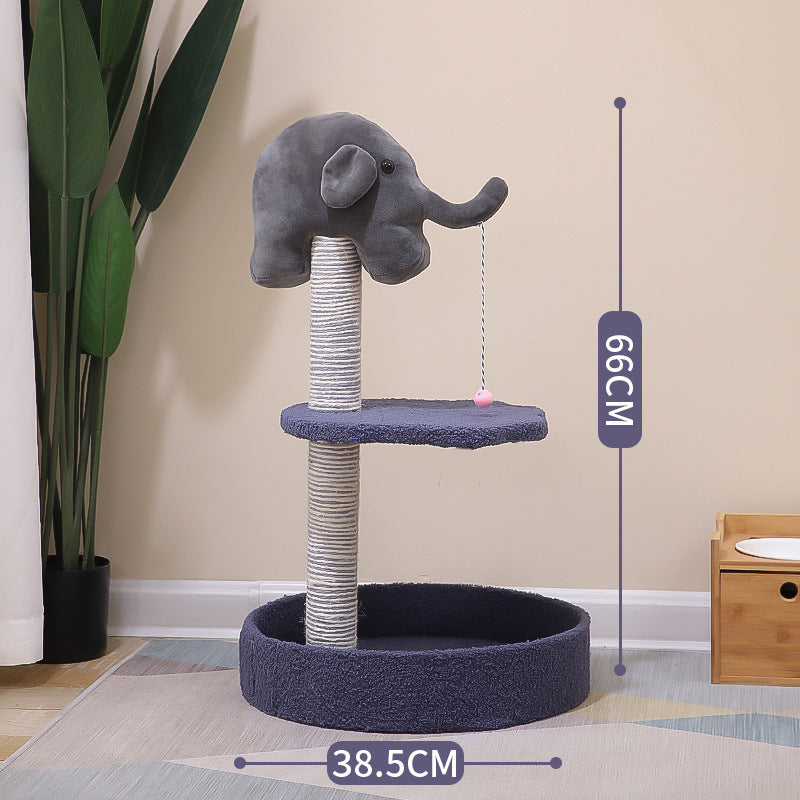 Wear-resistant Cat Climbing Frame With Litter