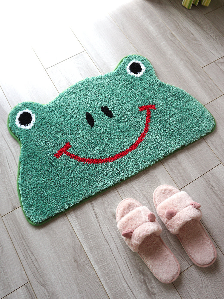 Cute Cartoon Cat Puppy Soft Semicircle Floor Mat