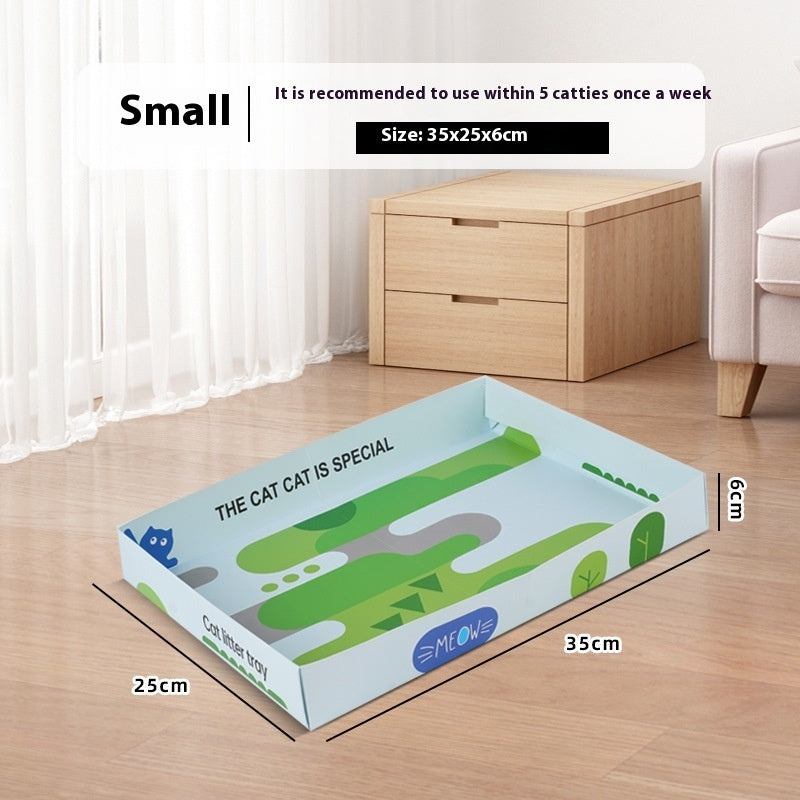 Portable Folding Semi-open Thickened Disposable Litter Box