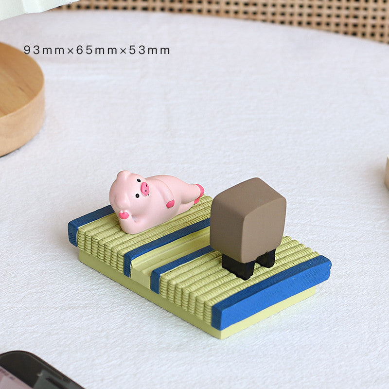 Cute Cat Book Mobile Phone Stand Desktop Decoration