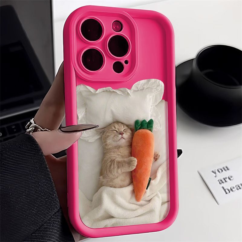 Cartoon Doll All-inclusive Sleeping Cat Phone Case