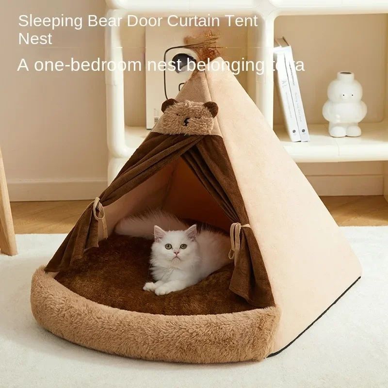 Autumn And Winter New Cat Litter Four Seasons Universal Closed Cat Villa Internet Celebrity Dog House Kennel Pet Supplies