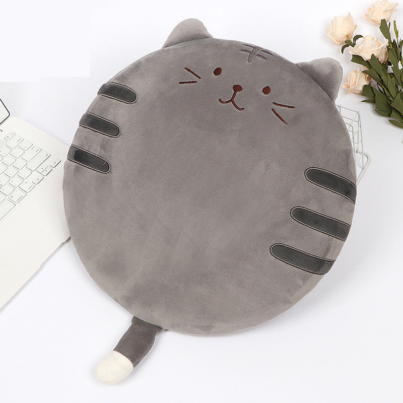 Living Room Bedroom Cartoon Cat Thickened Round Cushion