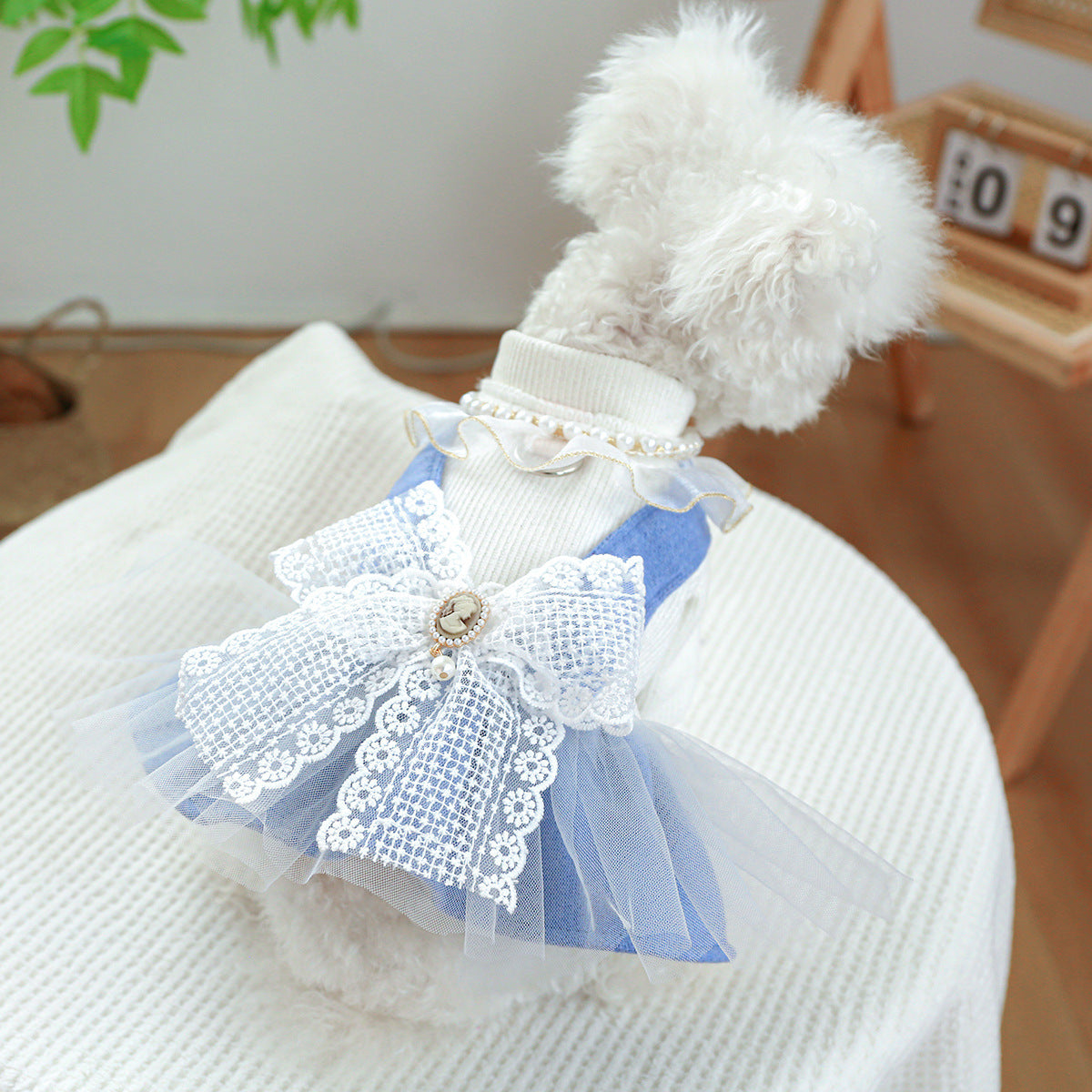 Pearl Lace Cute Pet Dog Cat Clothes And Dresses